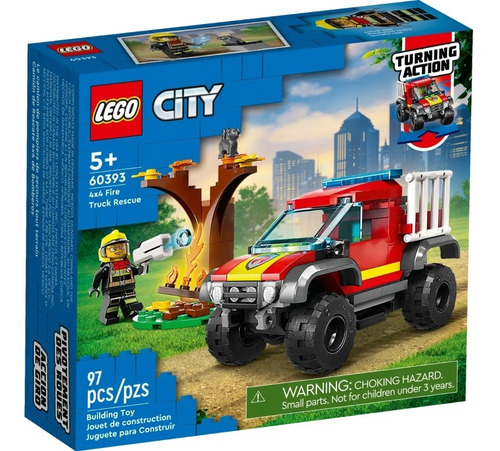 Lego City - Fire / Bomberos - Camión Rescate 4x4 - 60393