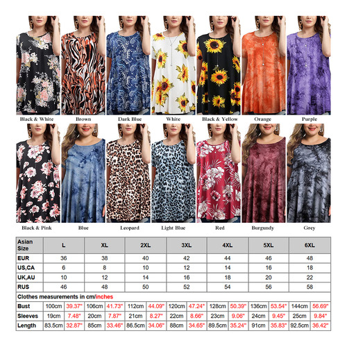 TĂșnica Suave De Talla Grande Para Mujer, Manga Corta Con Est
