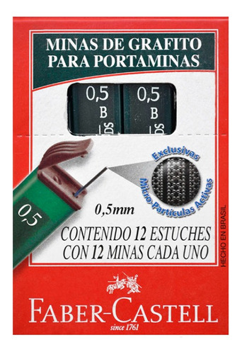 Minas Grafos Faber 0.5mm B Pack X2u De 12u C/u Suchina Sa