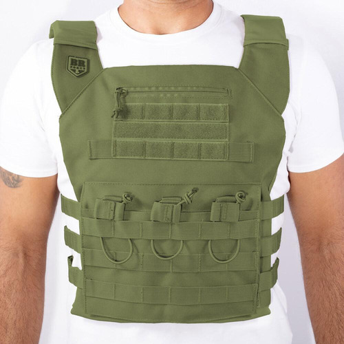 Colete Plate Carrier Tático Br Force Couraça Verde Oliva