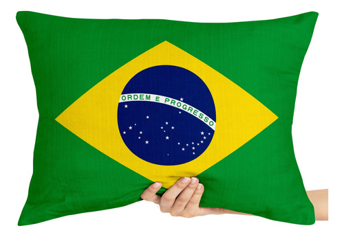 Capa Travesseiro Fronha Bandeira Brasil Brasileiro Patriota