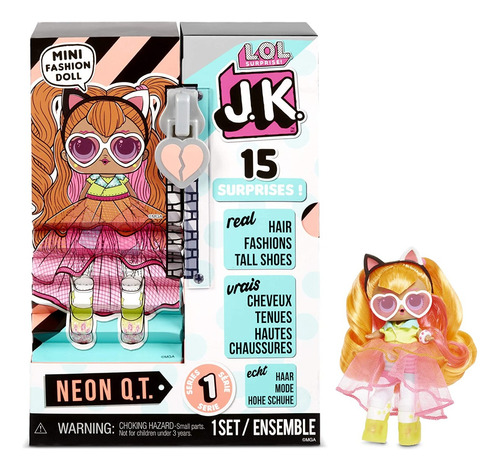 L.o.l. Surprise J.k. Neon Q.t Mini Fashion Doll 15 Sorpresas