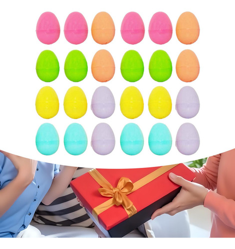 Compatible 24 Piezas De Huevos De Pascua Vacíos Cesta De