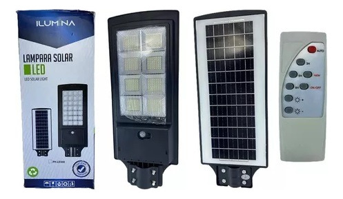 Lampara Led Panel Solar 150w Control Sensor Movimiento