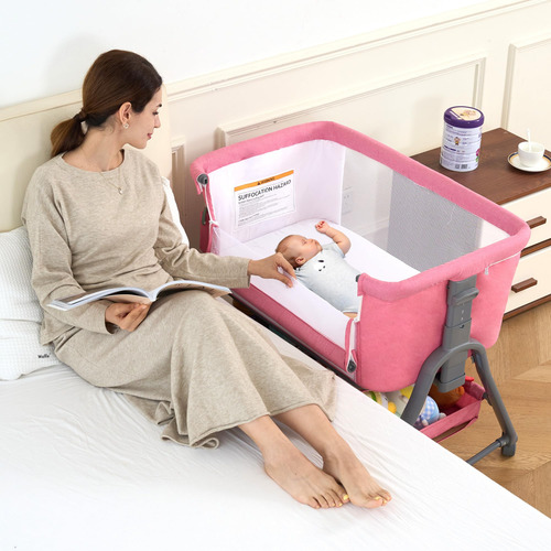 Mochila De Cama Para Bebé Real Relax 3 En 1, Rosa, Con Redes