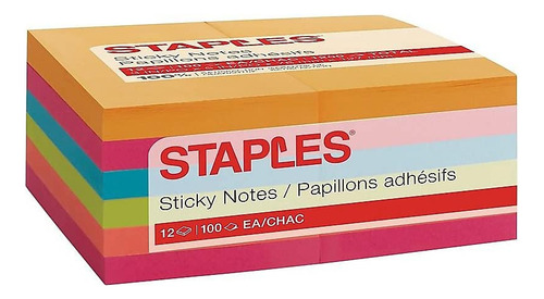 Sticky Notes Staples Stickies Estándar De 7,6 Cm X 12,7 Cm