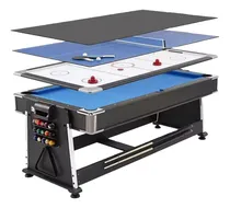 Comprar Mesa De Billar 4 En 1 - Billar, Ping Pong, Hockey Y Comedor