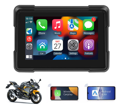 5 Pulgadas Estéreo Moto Con Apple Carplay Y Android Auto