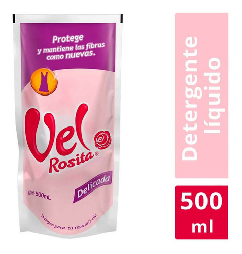 Detergente Líquido Vel Rosita Delicada Repuesto De 500ml