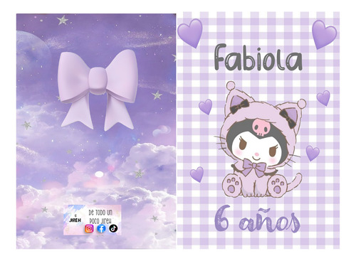 Cuaderno De Colorear Personalizado | Kuromi | 10 Pzas