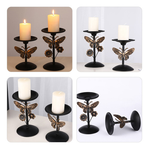 Soporte De Metal Vintage Para Decoración De Mesa Con Velas T