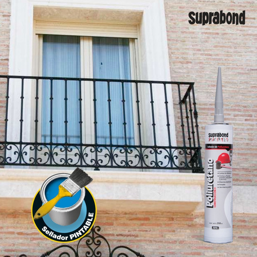 Imagen 2 de 4 de Sellador Suprabond Poliuretano Construcción 310ml X 2u