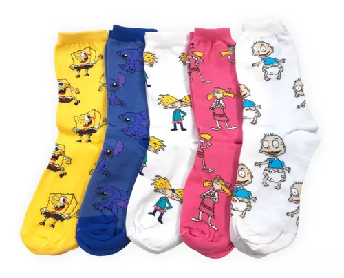 calcetines de personajes de dibujos animados