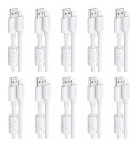 Pack De 10 Cables De Ip De 1.5m Usb 2.0 1hora Color Blanco