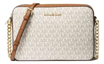Comprar Bolsa Michael Kors Jet Set Large Printed Logo Crossbody Bag Vainilla