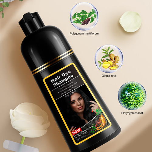 Champús Instantáneos Para Teñir El Cabello Castaño Y Negro,