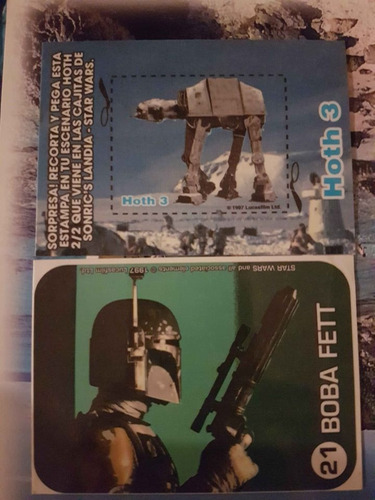 Star Wars Coleccionables 4 Mini Figuras 1 Album Y 3 Tarjetas (Usado)