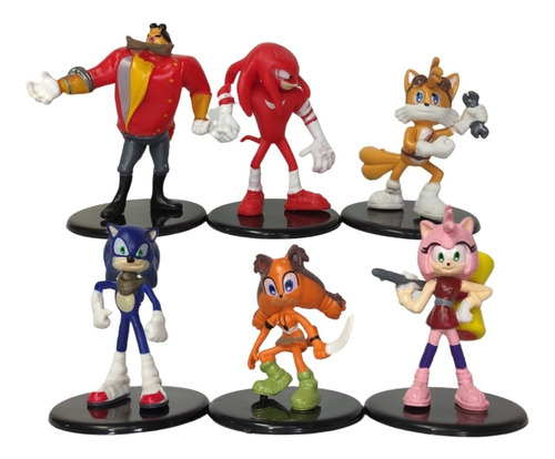 Colección De 6 Figuras De Sonic Personajes 7cm 