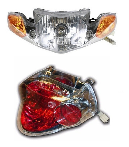 Optica Delantera Y Farol Trasero Yamaha Crypton New 110-2r