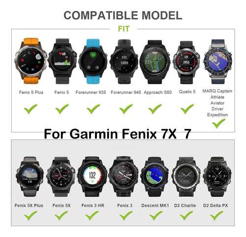 Correas De Banda De Reloj De Silicona Quickfit Para Garmin