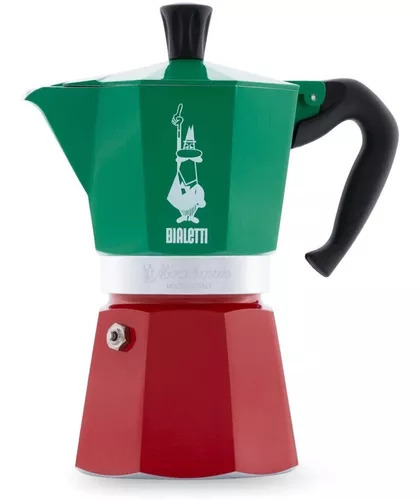 Cafetera Bialetti Express Moka Tricolor Italiana 6 Pocillos