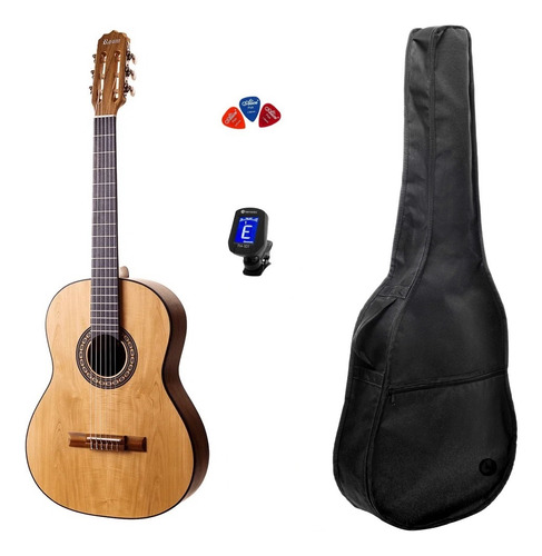 Violão Rozini Rx201 Ac F I Nylon Estudante Natural Fosco Kit Natural Destro