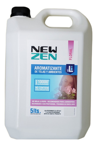 Perfume Textil Y Ambiental Al 5% Bidon De 5 Litros New Zen