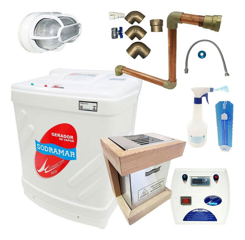 Gerador De Vapor 18kw Até 30m³ + Kit Instalação Completo