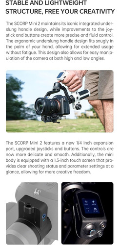 Feiyutech Scorp-mini 2 Kit Estabilizador De Cámara Con Segui