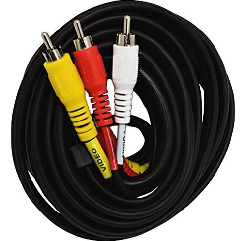 Cable Compuesto De Audio / Video Ge, Enchufes Estilo Rca De