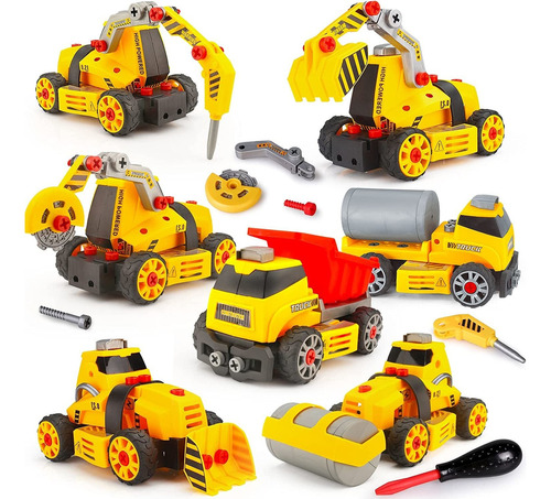 7 En 1 Diy Take Apart Truck Car Toys Para Niños De 3 4...