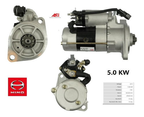 Motor Partida Hino Xzu30 Xzu33 Xzu33 Xzu34 Xzu38 Xzu4 5.0 Kw