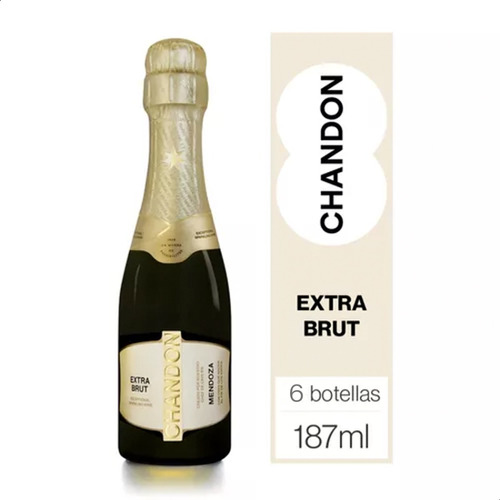 Chandon Champagne Extra Brut 187ml. X6 Unidades