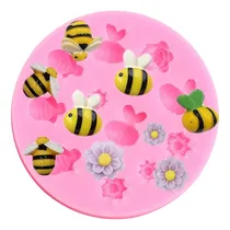 Comprar Molde Silicona Abeja Abejitas Fondant Porcelana Chocolate Color Rosa