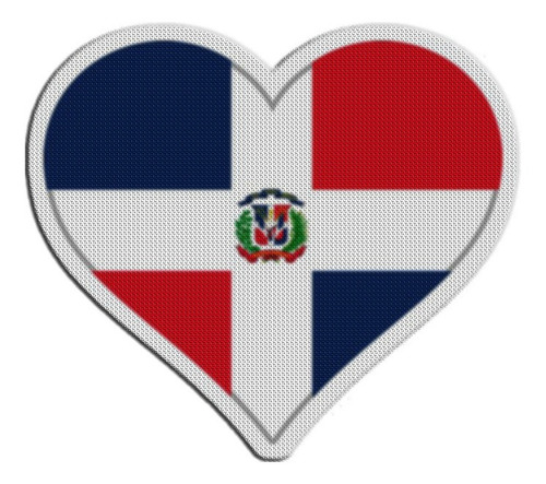 Parche Bandera Corazon Republica Dominicana