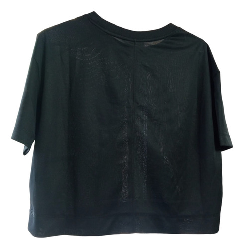 Everlane Crop Top Deportivo Perfom Negro Tela Transpirable