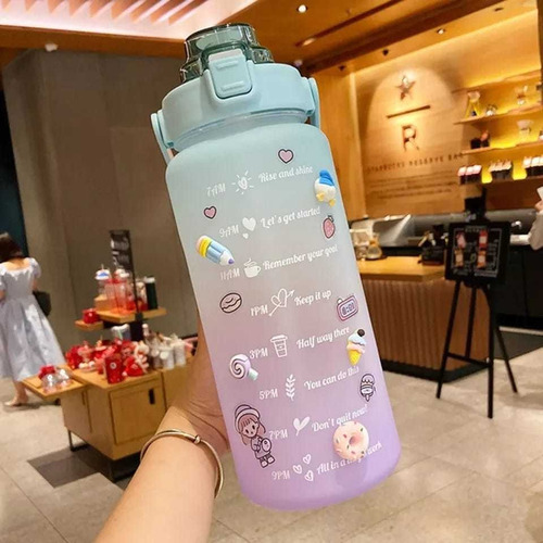 Imagen 3 de 5 de Botellón Para Agua 2lts ( Incluye Stickers )