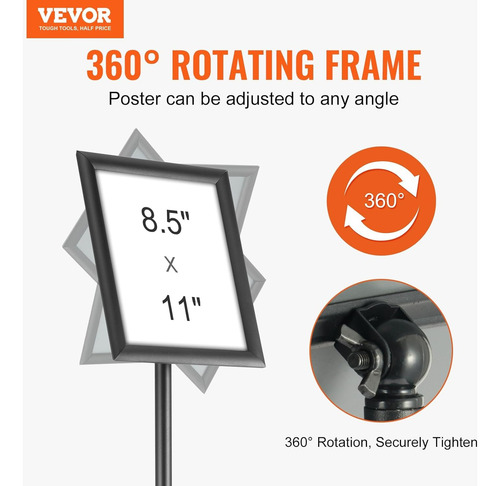 Soporte Para Letreros Con Pedestal Vevor, 8,5 X 11 Pulgadas,