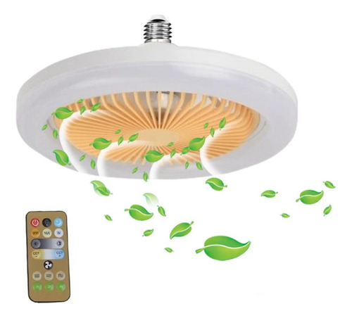 Ventilador De Techo 30w Con Luces Integradas E27 Remote Teto