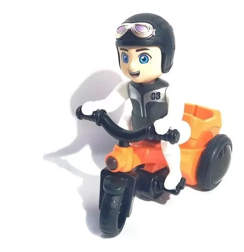 Moto Triciclo Menina Empina Gira 360° Luzes E Sons Personagem