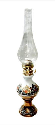 Lámpara De Aceite Porcelana Retro,44 Cm.colección,usable (Usado)