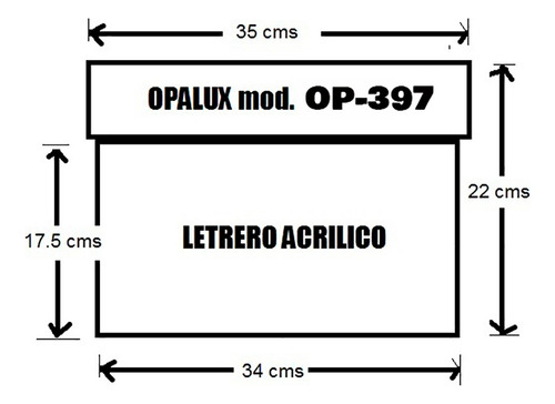 Letrero Señalizador Acrilico Led Salida Op-397 Opalux Reliev