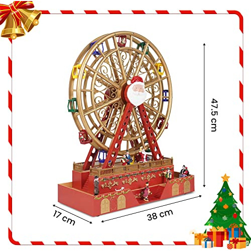 Gran Rueda De Fortuna Giratoria De Navidad Luces Led Y ...