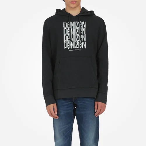 Sudadera Negra Hombre Denizen Mens Hoodie Cut Up