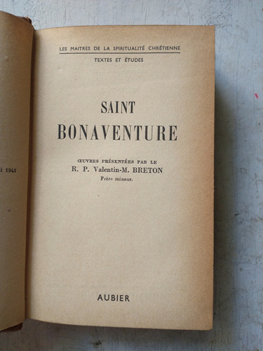 Saint Bonaventure: R. P. Valentin-m Breton