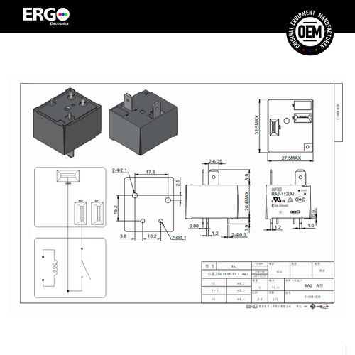 Relay Relevador Para Minisplit Wrg Ra2-112lm 12vdc 30a - Nvo