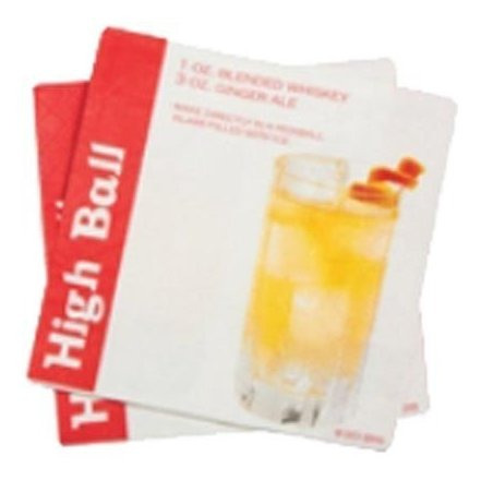 Imagen 1 de 1 de Servilletas De Coctel Dci Con Bebida De Bola Alta, Paquete