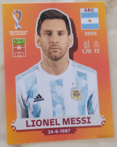 Figurita Messi Y Cavani Album Mundial Qatar 2022
