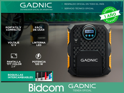 Imagen 2 de 10 de Mini Compresor De Aire 12v Inflador Portatil Profesional