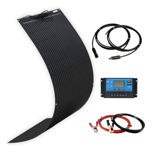 Kit Solar Flexible 100w 12v Monocristalino Con Controlador 1